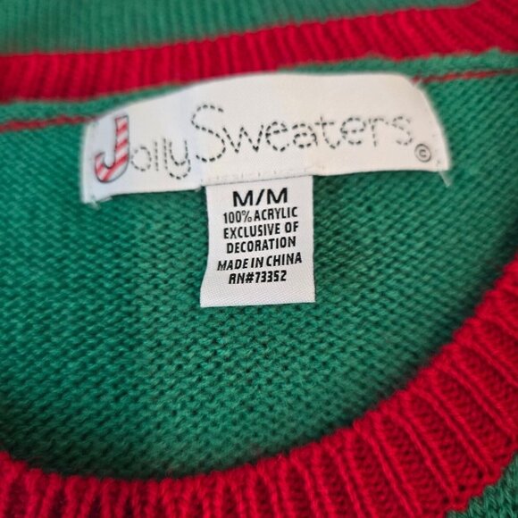 Jolly Sweaters Ugly Christmas Sweater Women Medium Pullover Cow Acrylic Party - Picture 7 of 8